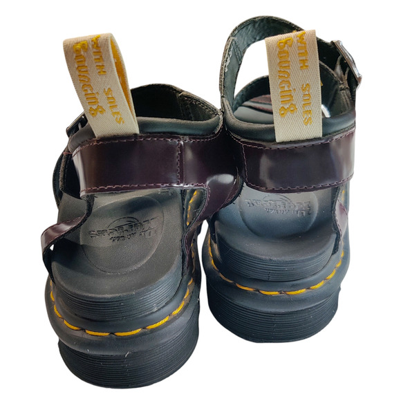 Dr. Martens Burgundy Strappy Sandals - Picture 3 of 11